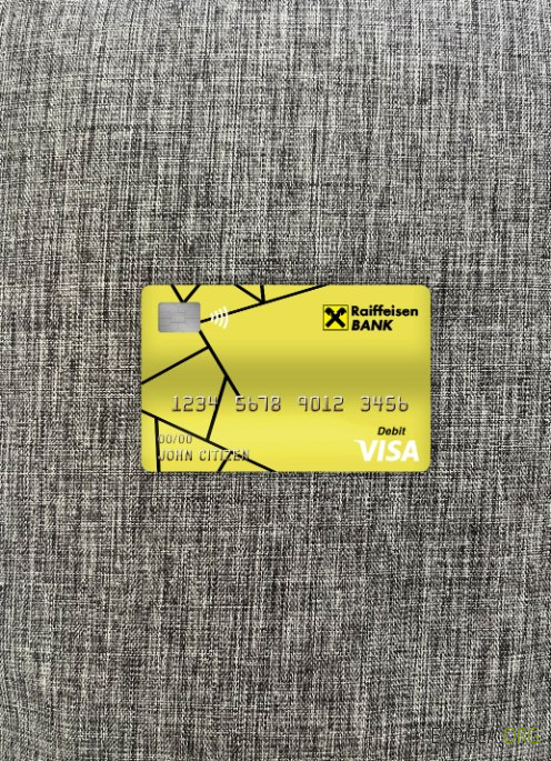 Croatie Banque Raiffeisen carte de débit visa photolook ,